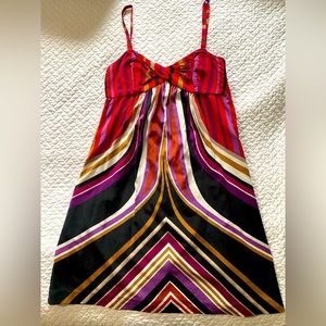 Banana Republic striped strappy summer sundress minidress! Purple fuschia stripe